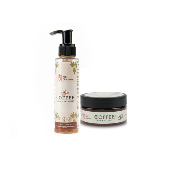Coffee Facial Cleanser with Vitamin B5 and Coffee Face Scrub